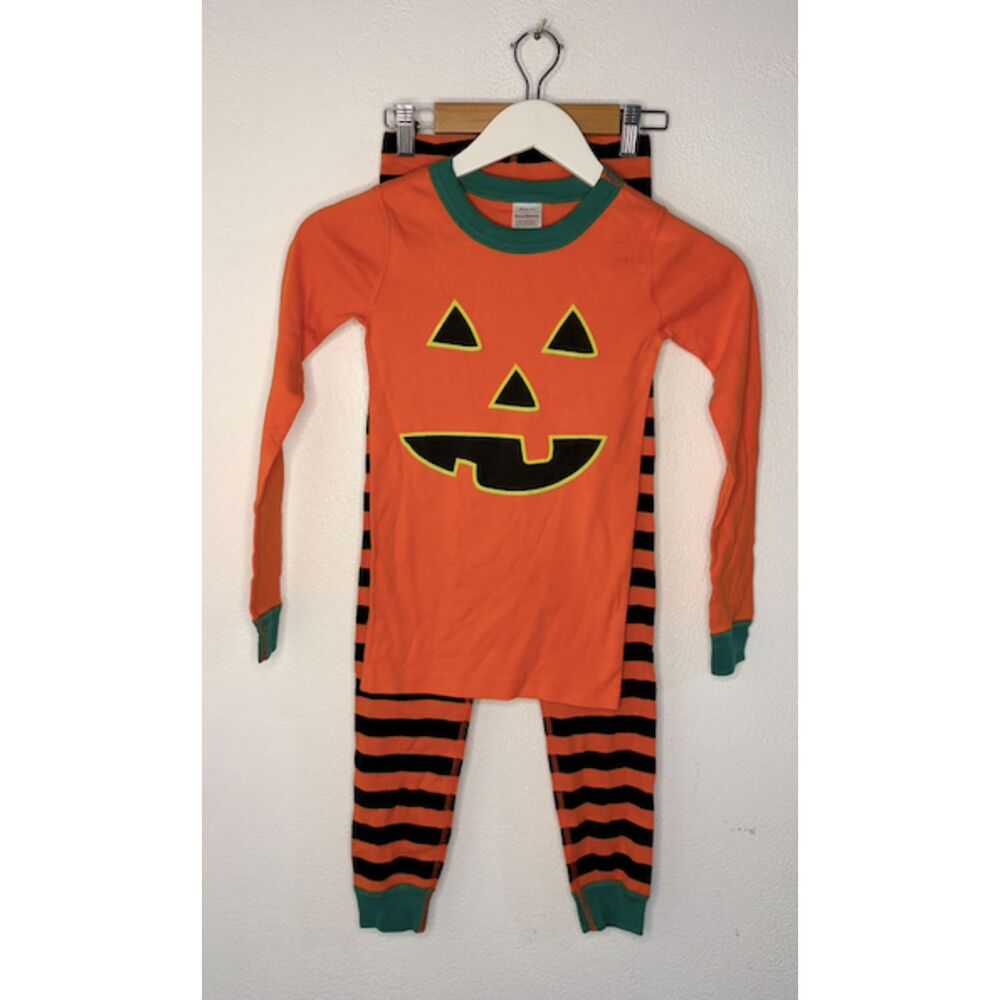 Hanna Andersson Halloween Pumpkin Pajama Set